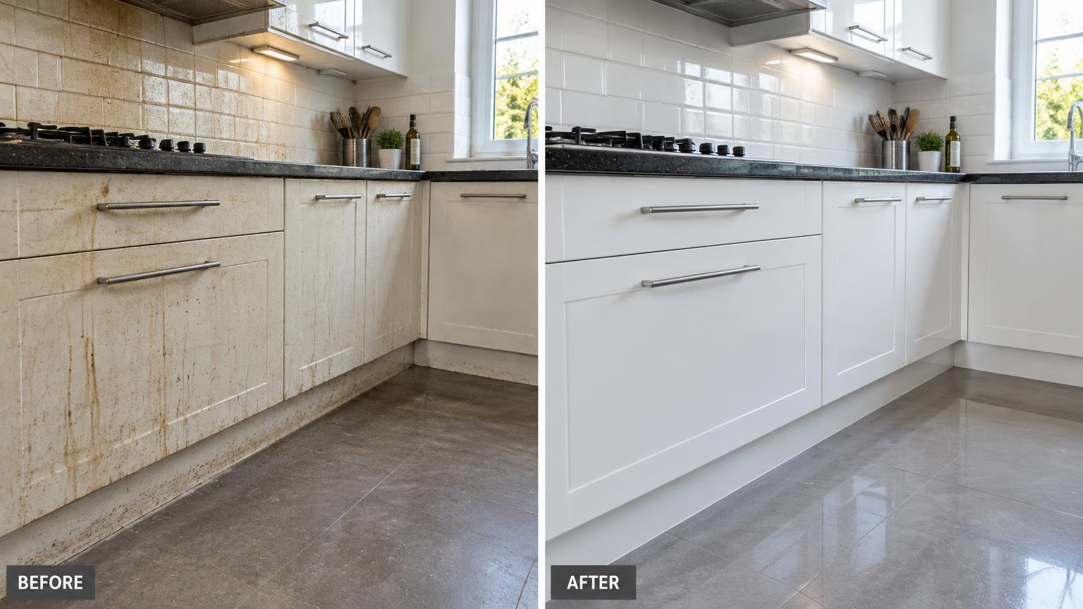 Deep Cleaning before and after example cleaning